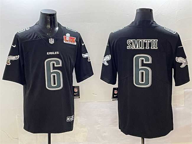 Men's Philadelphia Eagles #6 DeVonta Smith Black 2025 Super Bowl LIX Patch Fashion New Vapor Untouchable Limited Stitched Jersey Dzhi,We sell and wholesale Men's Philadelphia Eagles #6 DeVonta Smith Black 2025 Super Bowl LIX Patch Fashion New Vapor Untouchable Limited Stitched Jersey Dzhi on line form chian!